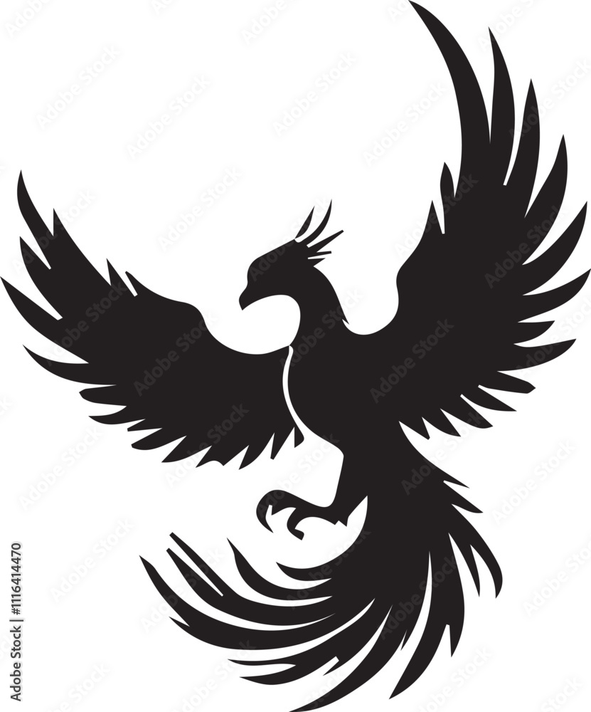 Obraz premium Phoenix silhouette vector EPS 