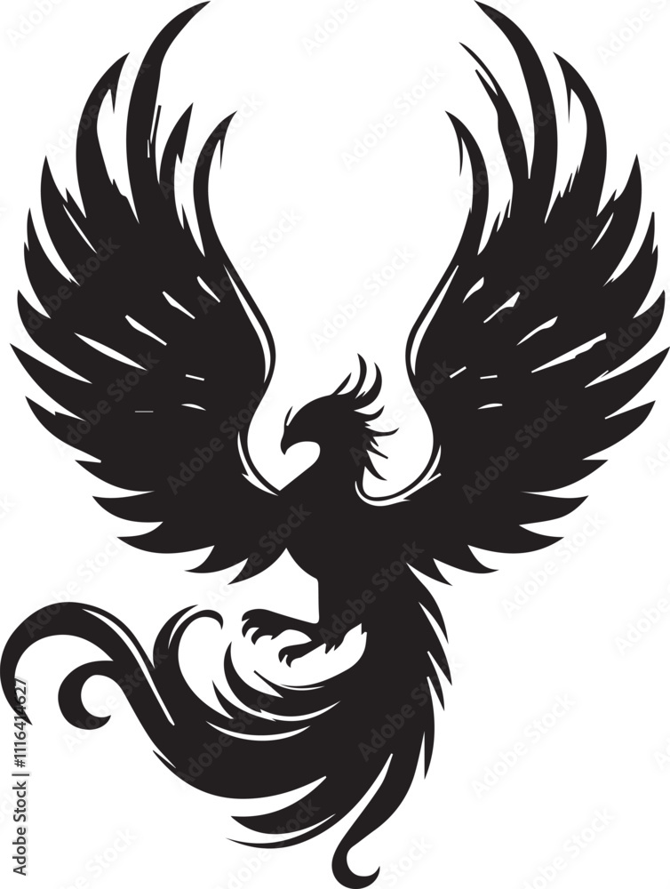 Fototapeta premium Phoenix silhouette vector EPS 