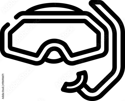 Snorkel Line Icon