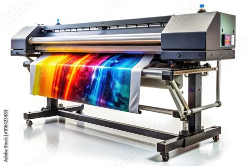 Large format printer displayed on a white backdrop, demonstrating advanced high-resolution printing technology ideal for professional graphics, signage, photography, and creative endeavors. Stunning q