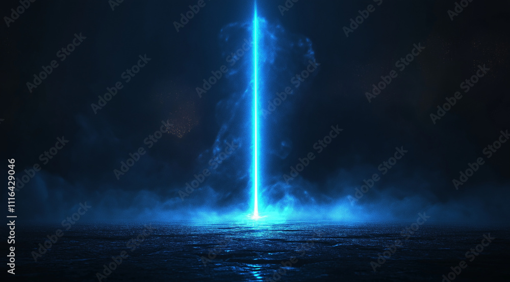 A blue electric beam in the center of an empty black background, fantasy art style, video game concept art, flat vector illustration, A blue electric beam in the center of an empty black background, fantasy art style, video game concept art, flat vector illustration,