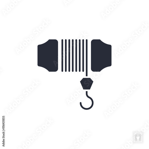 winch icon. winch Symbol sign for mobile concept and web design. Vector icon, Logo illustration, Vector graphics