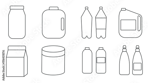 bottles linear set
