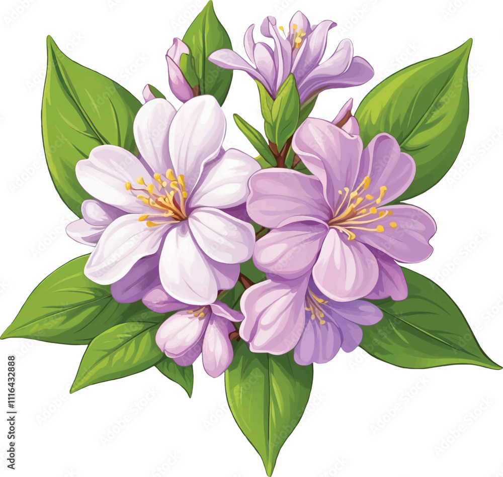 Obraz premium a Daphne flower clipart winter flower