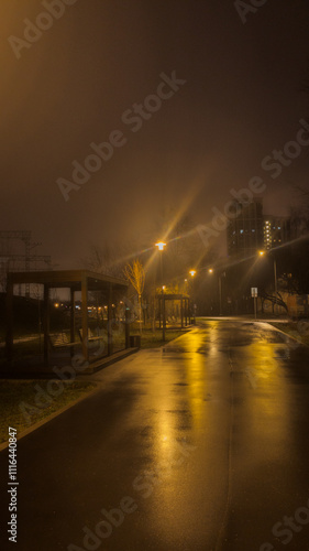 night street with lanterns