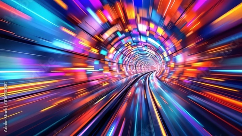 Wallpaper Mural Abstract depiction of a blurred subterranean passage. Torontodigital.ca