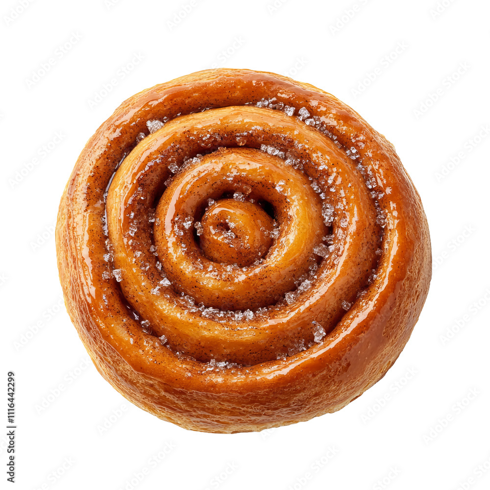 Fototapeta premium cinnamon bun isolated on white background