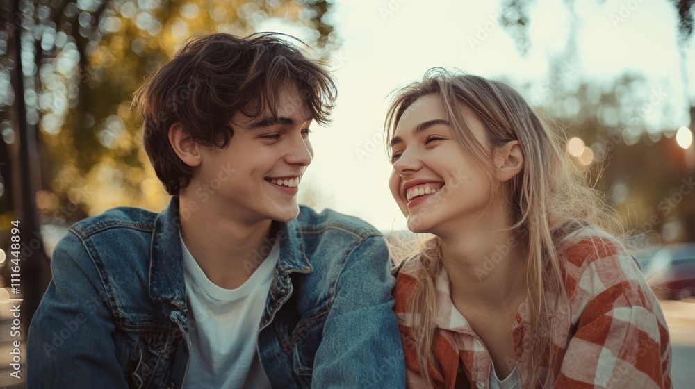 Fototapeta premium The Happy Young Couple