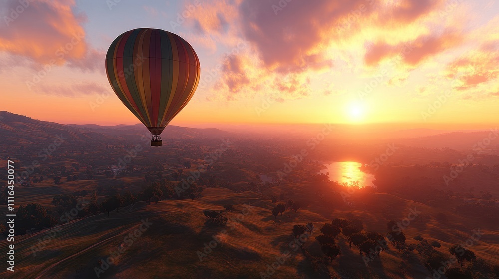 Obraz premium The Colorful Hot Air Balloon
