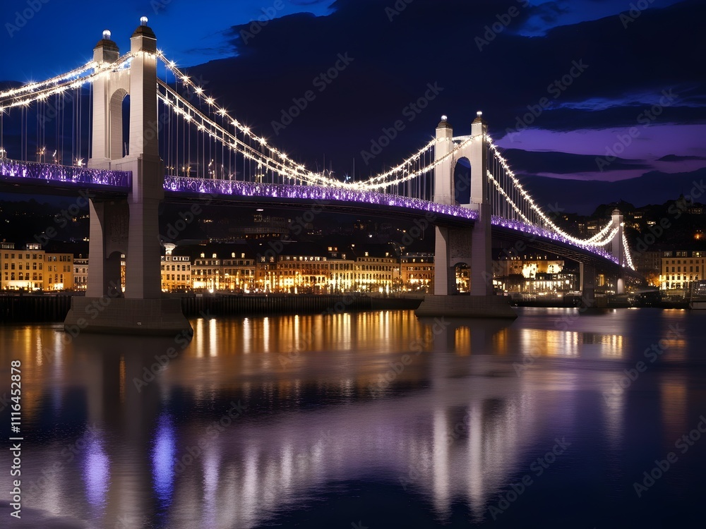 Fototapeta premium city bridge at night