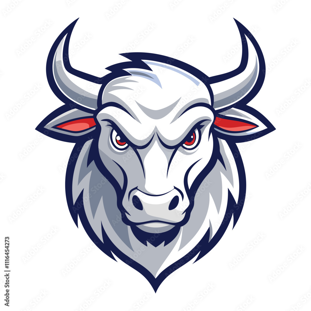 Fototapeta premium bull mascot logo standard silhouette