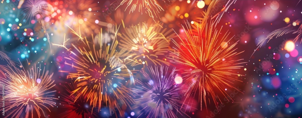 Fototapeta premium fuegos artificiales. celebracion. año nuevo