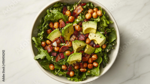 Wallpaper Mural Tortilla Cup Salad with Grilled Chicken and Avocado Torontodigital.ca