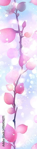 Abstract soft pink shapes in a loose watercolor style. 