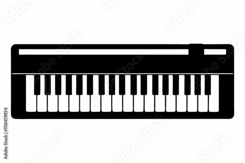 Black Keyboard Silhouette Vector Design