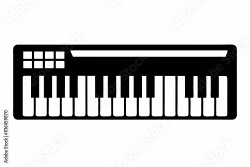 Black Keyboard Silhouette Vector Design