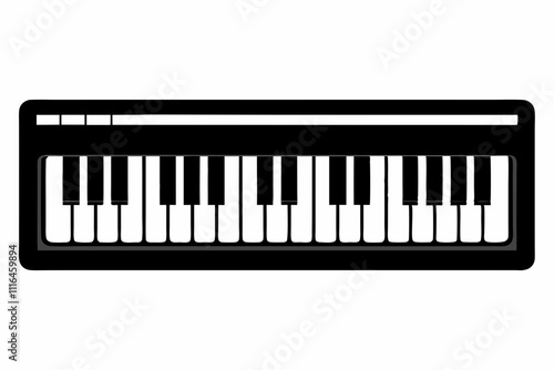 Black Keyboard Silhouette Vector Design