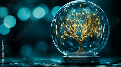 Wallpaper Mural Illuminated Tree Encased Within Glass Sphere Torontodigital.ca