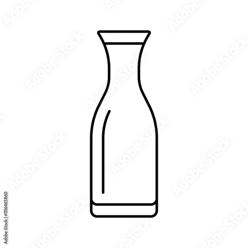 carafe glass package line icon vector. carafe glass package sign. isolated contour symbol black illustration