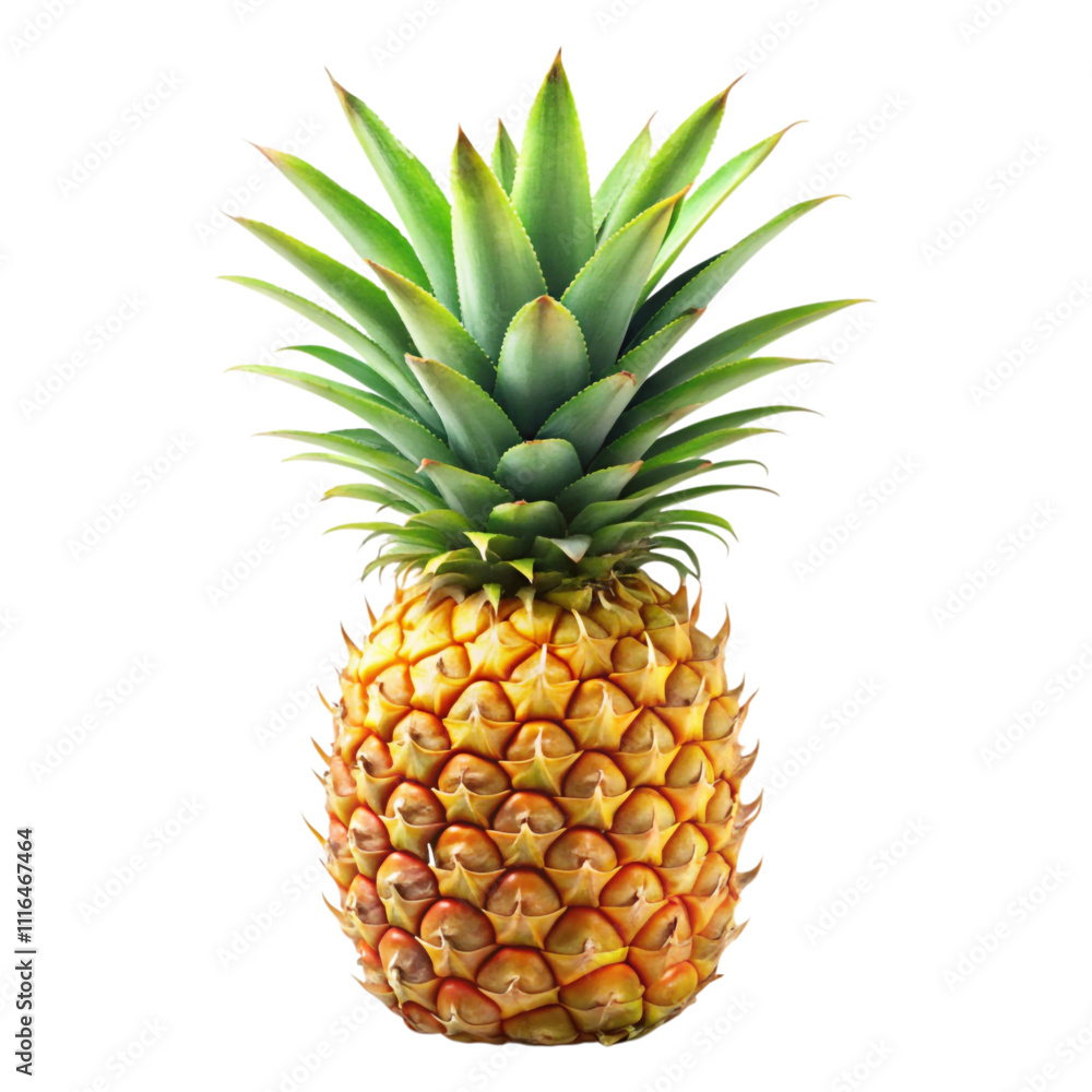 Fototapeta premium A pineapple with a transparent background, PNG file