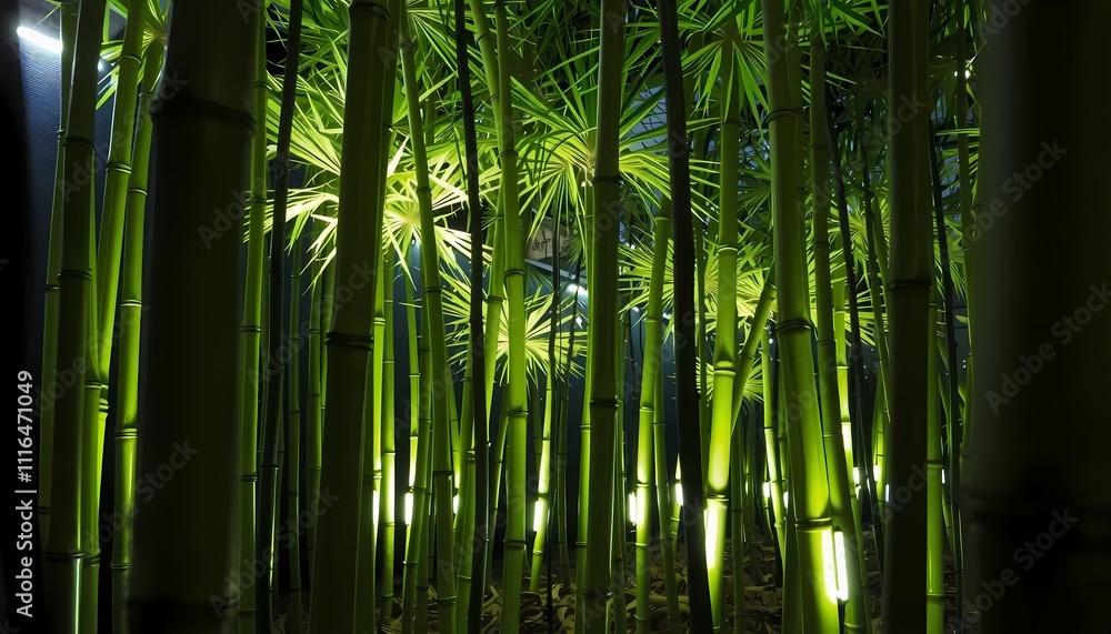 Fototapeta premium Enchanted Bamboo Forest AI Generated Image
