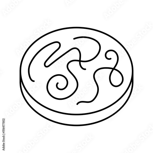 helminth worm parasite line icon vector. helminth worm parasite sign. isolated contour symbol black illustration