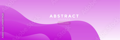 Pink web banner, Pink vector illustration abstract gradient poster with wave shapes Modern template for background, Pink Wave banner