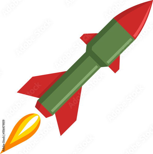 Military missile launch icon design.