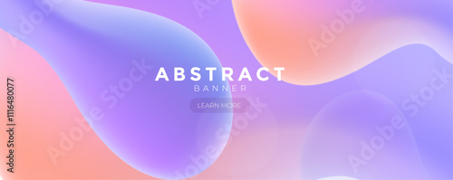Gradient liquid web banner, abstract background, Colorful gradient Business Banner Background	