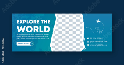 travel agency facebook cover or banner design