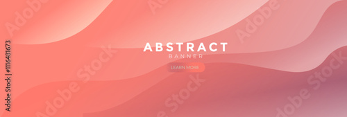 Orange wave Gradient fluid web banner, Orange vector illustration abstract gradient poster 