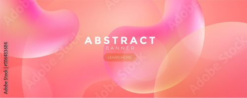 Pink Gradient fluid web banner, Pink vector illustration abstract gradient poster 