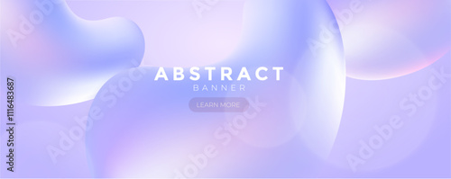 Blue wave web banner, Modern template for background, Blue banner, Blue gradient banner, Liquid web banner