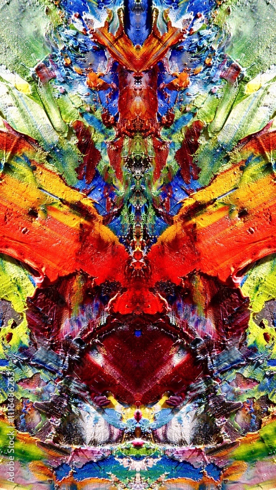 Fototapeta premium Abstract art background . Hand painting artwork on canvas .