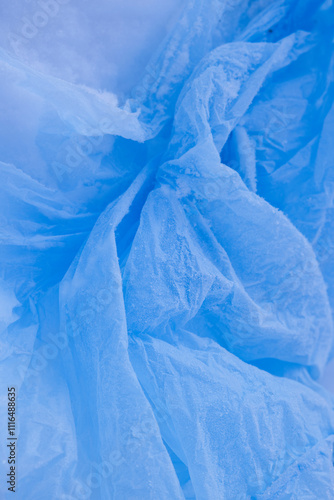 Blaue Vereiste Plastikfolie