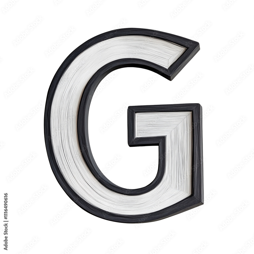 Black and white illustration of the letter G in classic typography style
Black and white illustration of the letter G in classic typography style
