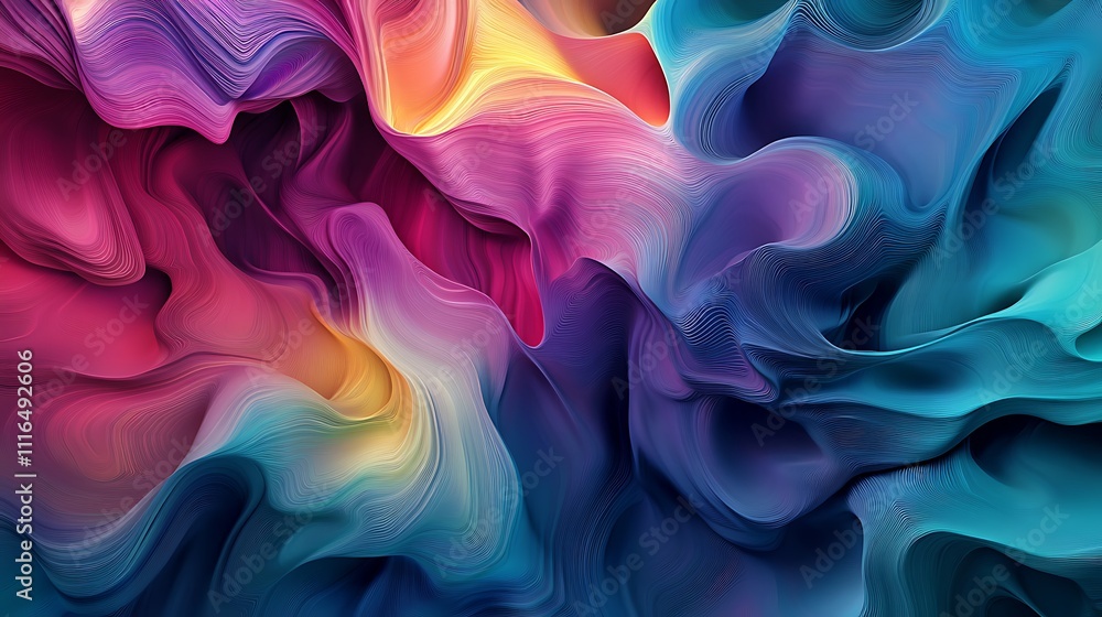 Fototapeta premium Vibrant Gradient Waves to Enhance Any Modern Visual Project