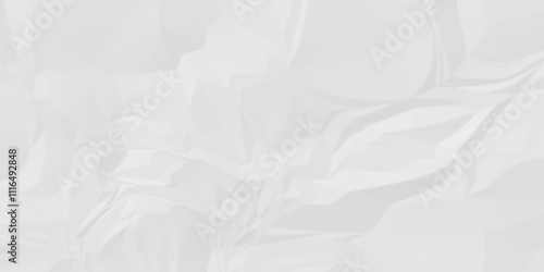 Abstract White wrinkly paper background. cardboard craft wrinkly paper, crumpled pattern texture. paper crumpled wrap. white fabric crushed- crumpled.