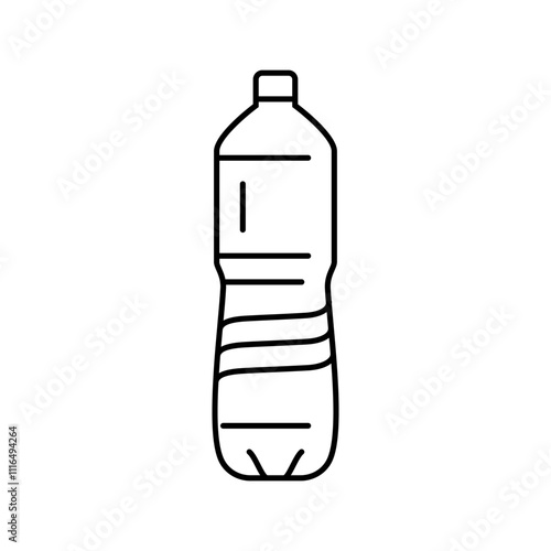 bottle plastic package line icon vector. bottle plastic package sign. isolated contour symbol black illustration