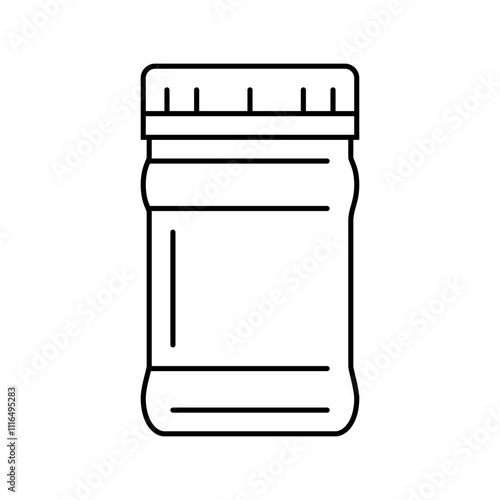 jar plastic package line icon vector. jar plastic package sign. isolated contour symbol black illustration