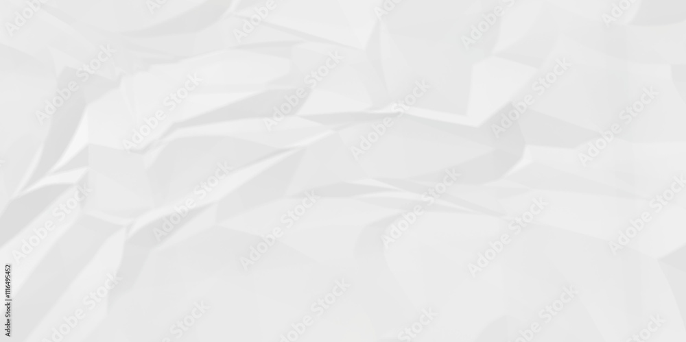 Fototapeta premium Abstract White wrinkly paper background. cardboard craft wrinkly paper, crumpled pattern texture. paper crumpled wrap. white fabric crushed- crumpled.