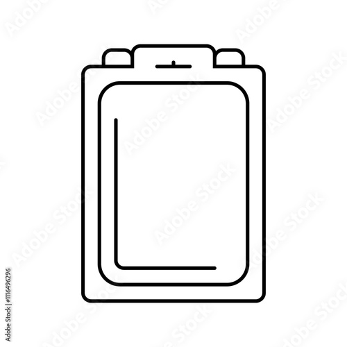 clamshell package plastic package line icon vector. clamshell package plastic package sign. isolated contour symbol black illustration