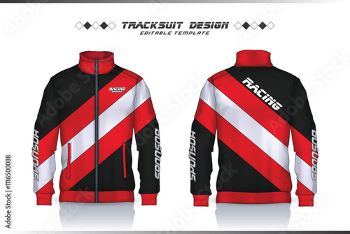 Jacket Design, Tracksuit Design, Windbreaker, motocross jersey template shirt for sport uniform design