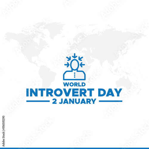 World Introvert Day. People, home and heart. Great for cards, banners, posters, social media and more. White background.