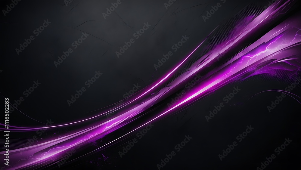 Fototapeta premium Abstract black and purple gaming background. Generative Ai.