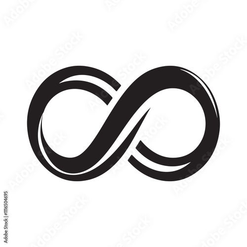 Abstract Infinity Icon – Endless Possibilities in a Modern, Minimalist Vector Design