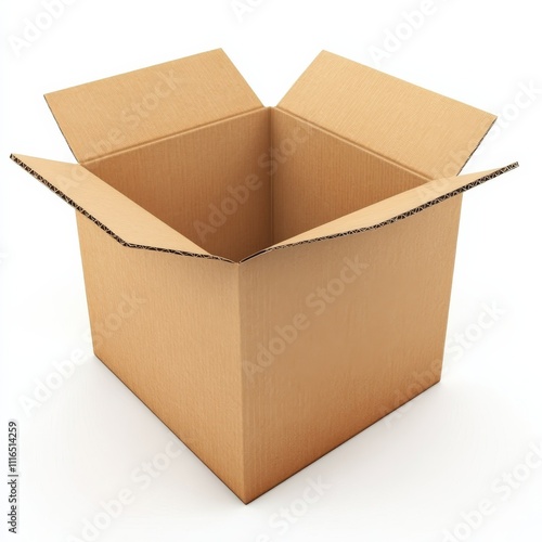 Brown Paper box Cardboard box isolated on white background 