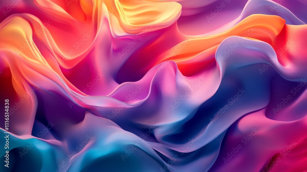 Abstract Colorful Swirling Fabric Background Abstract Colorful Swirling Fabric Background