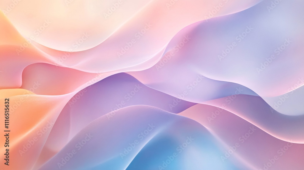 Obraz premium Abstract Gradient Background with Wavy Lines and Soft Colors