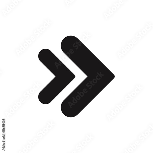 Arrow icon Flat line illustration